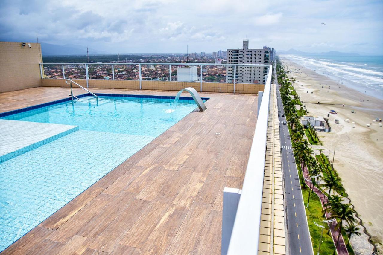 Apto C Wi-Fi A Beira-Mar Na Praia Jardim Real Sp Lägenhet Praia Grande  Exteriör bild